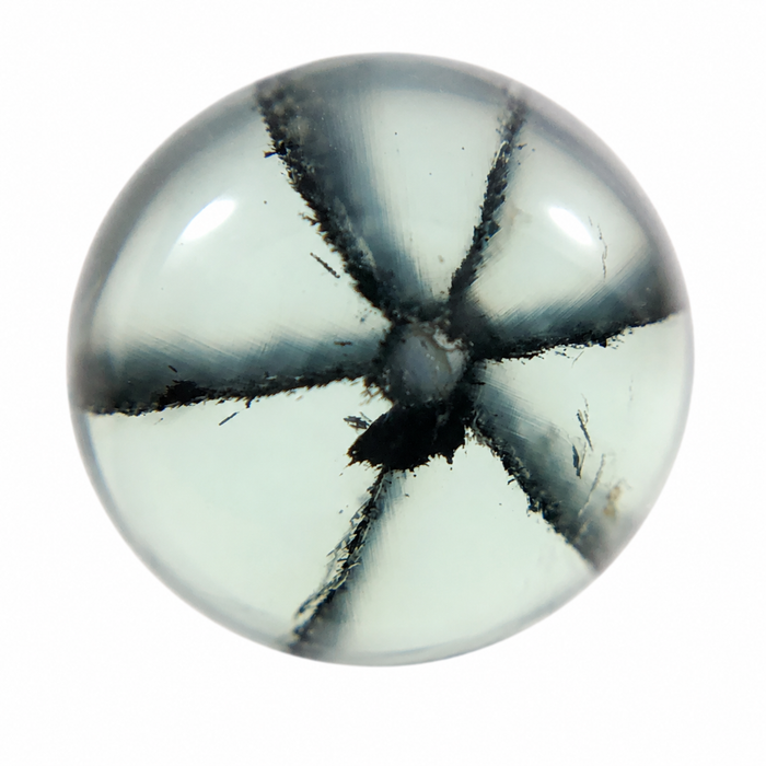 Emerald Trapiche round cabochon cut 1.56 carats 7.5x6.9mm loose gemstone