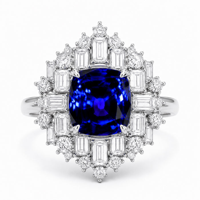 Blue Purple color change Sapphire 2.00 carat 6.63x6.24x5.17mm square cushion cut