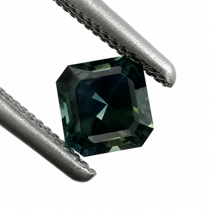 Australian Teal sapphire 0.42ct Aascher cut loose gemstone - Buy loose or customise
