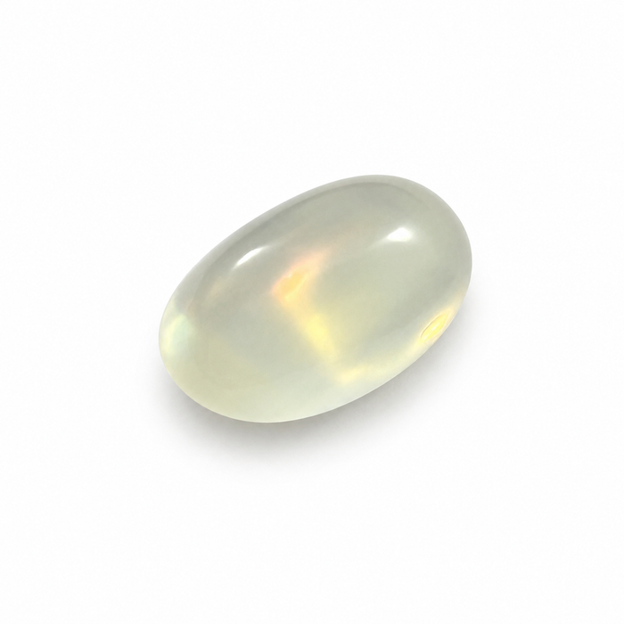 Rainbow moonstone 4.44 carat rectangle cushion cut sugarloaf cabochon loose gemstone
