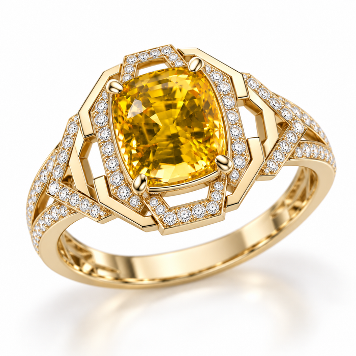 Yellow Sapphire 2.53 carat 7.20x6.58x5.66mm rectangle cushion cut