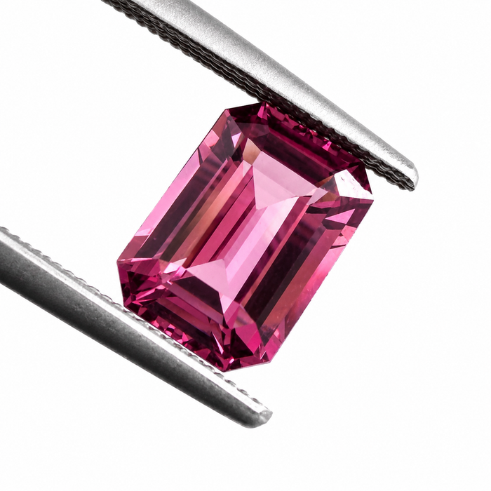 Pink Tanga garnet emerald cut 2.22 carats loose gemstone - Buy loose or customise