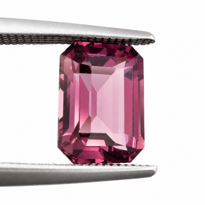 Pink Tanga garnet emerald cut 2.22 carats loose gemstone - Buy loose or customise