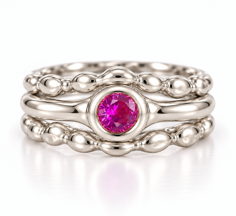 Pink Sapphire round cut 4.67x3.10mm 0.57 carats