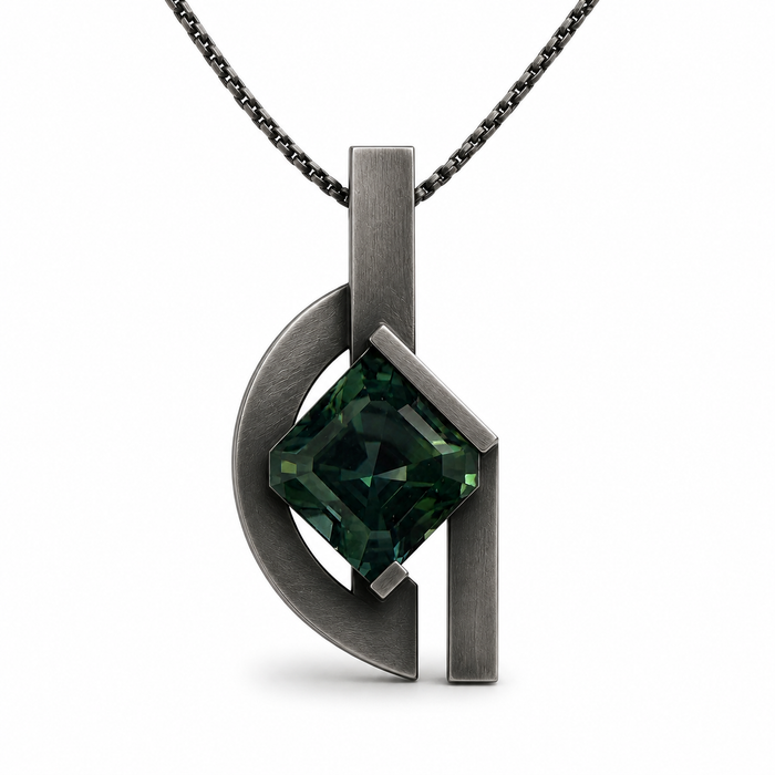 Australian Teal sapphire 0.42ct Aascher cut loose gemstone - Buy loose or customise