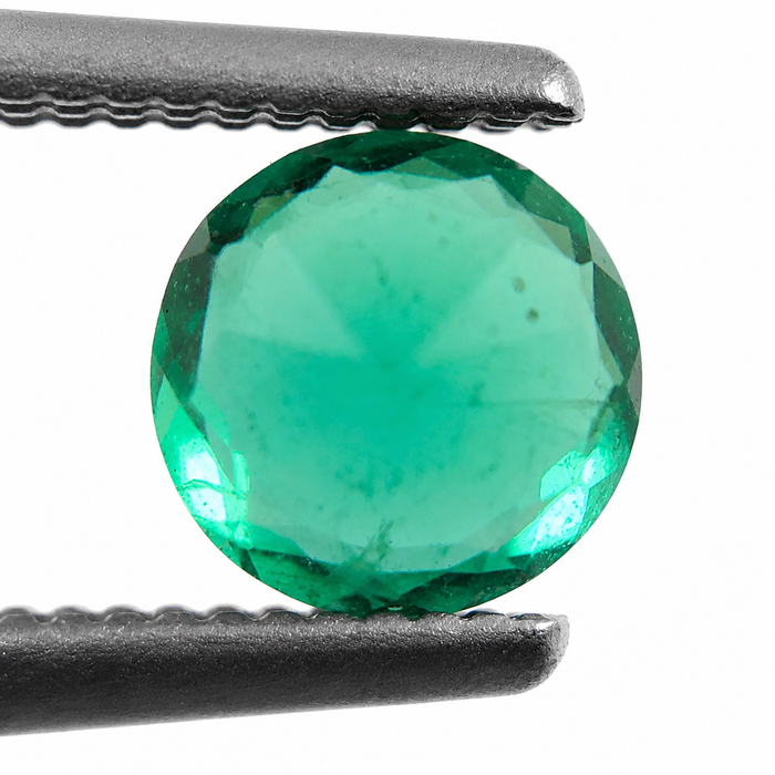 Emerald round brilliant cut 0.48 carat loose gemstone - Make a custom order
