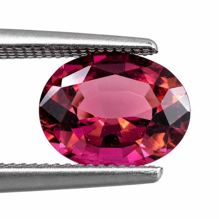 Pink orange sunset tourmaline fancy oval cut 1.28 carats loose gemstone - Buy loose or customise