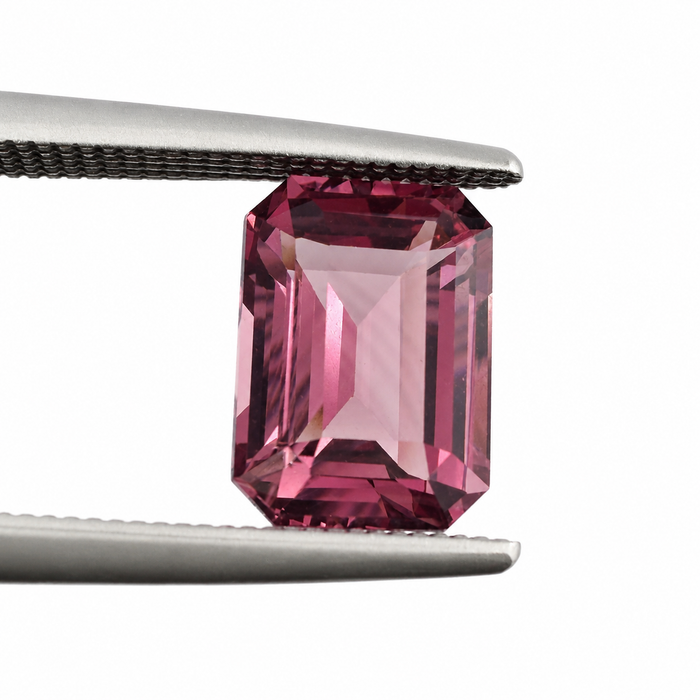 Pink Tanga garnet emerald cut 2.22 carats loose gemstone - Buy loose or customise
