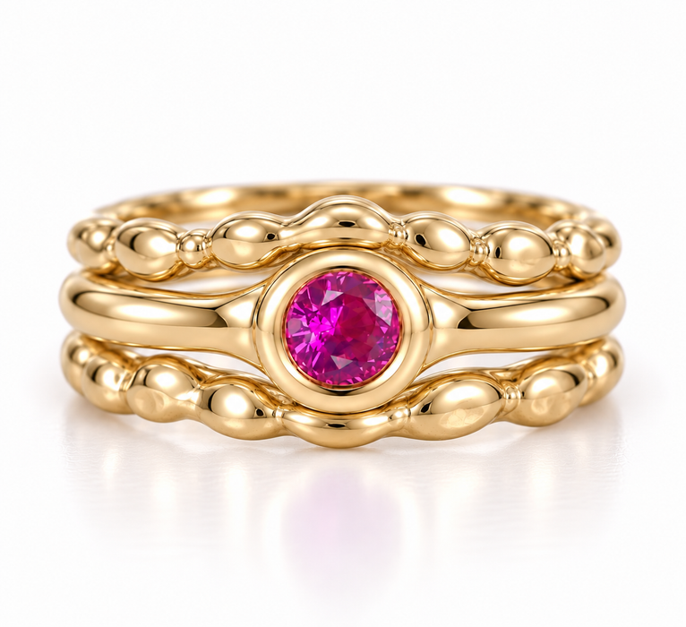 Pink Sapphire round cut 4.67x3.10mm 0.57 carats