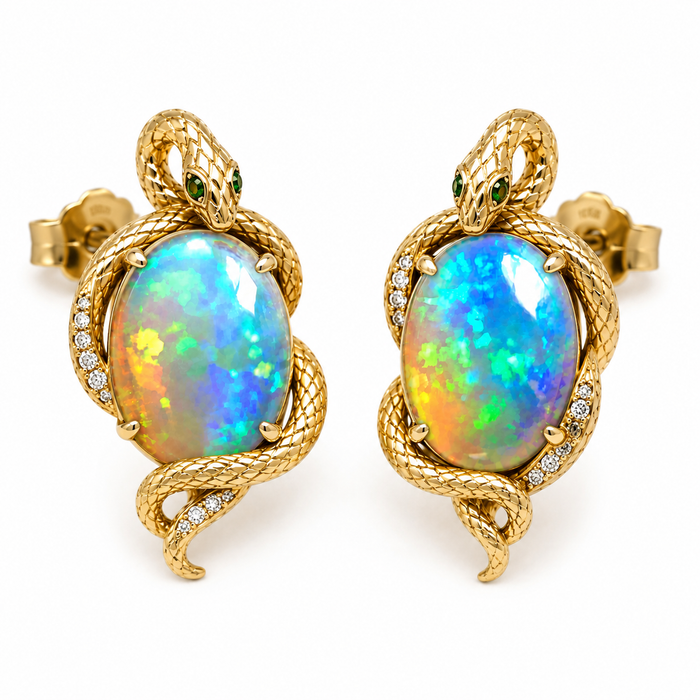 Australian jelly opal matched pair 1.43 carat total loose gemstone - Buy loose or customise