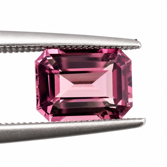 Pink Tanga garnet emerald cut 2.22 carats loose gemstone - Buy loose or customise
