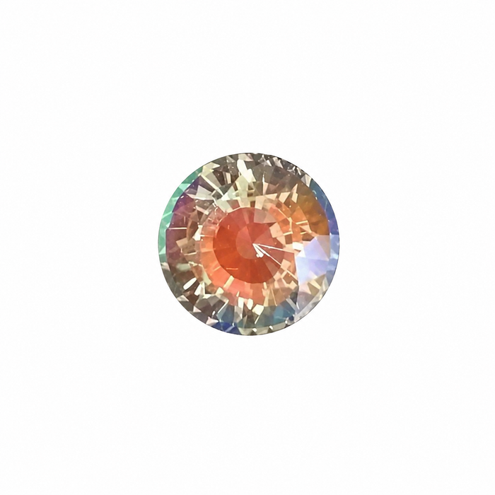 Rainbow moonstone 1.00 carat round brilliant cut loose gemstone