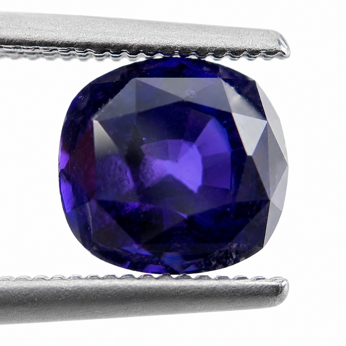Blue Purple color change Sapphire 2.00 carat 6.63x6.24x5.17mm square cushion cut
