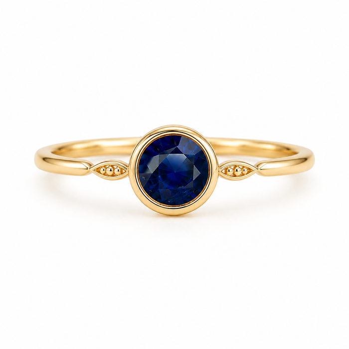 Ceylon sapphire round cut 0.65 carat loose gemstone - Buy loose or Make your own custom jewelry design