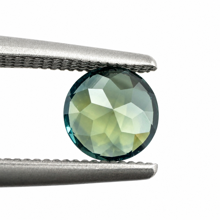 Australian Dark Teal sapphire 0.83 round brilliant cut loose gemstone - Buy loose or customise