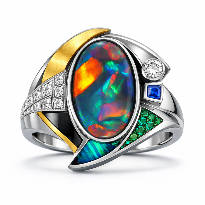 Australian black opal 1.03 carat loose gemstone - Buy loose or make a custom order