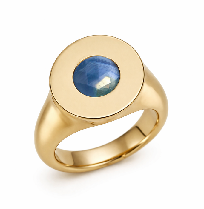 Australian included sapphire round rose cut 0.43 carats loose gemstone specimen - Buy loose or customise