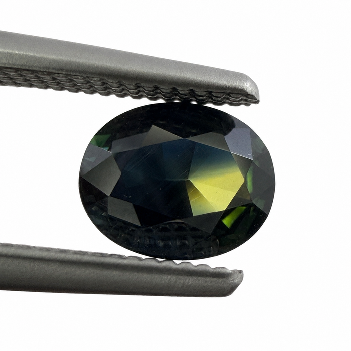 Australian Parti sapphire with colour split 0.68ct oval brilliant cut loose gemstone - Buy loose or customise