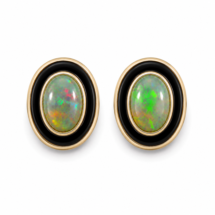 Australian jelly opal matched pair 3.16 carat total loose gemstone - Buy loose or customise