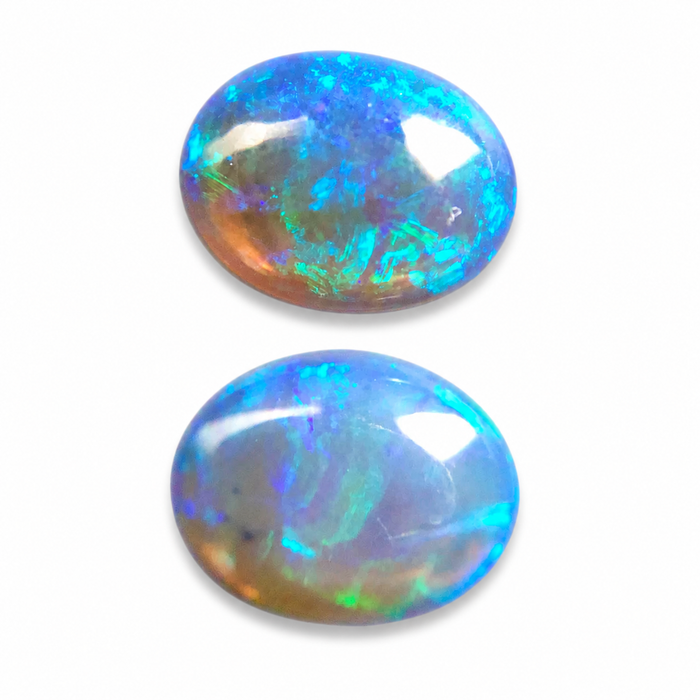 Australian jelly opal matched pair 1.67 carat total loose gemstone - Buy loose or customise