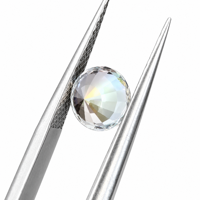 Rainbow moonstone 1.00 carat round brilliant cut loose gemstone