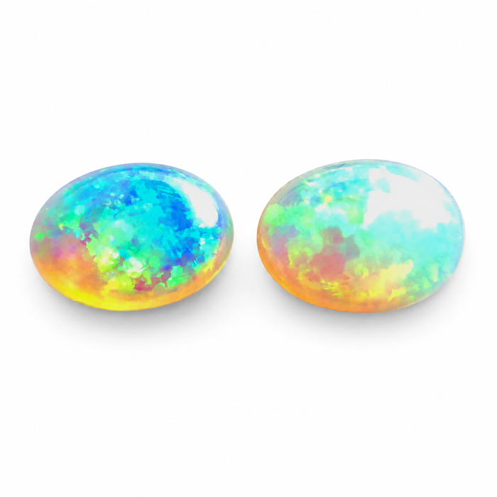 Australian jelly opal matched pair 2.53 carat total loose gemstone - Buy loose or customise