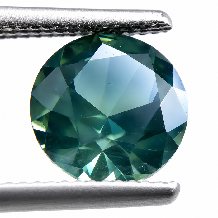 Steel teal Australian Parti Sapphire round cut 1.48 carats - Buy loose or customise