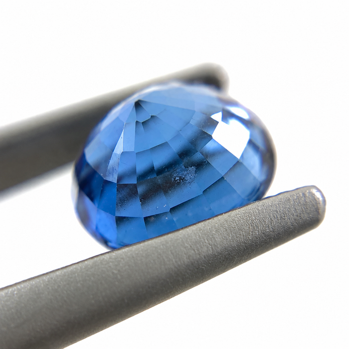 Natural blue Ceylon Sapphire oval cushion cut 6.8x6.2mm 1.71 carat gemstone