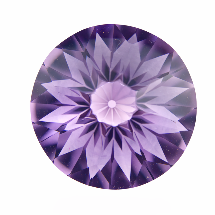 Amethyst unique German laser flower mixed cut 10.60 carat loose gemstone - Buy loose or customise