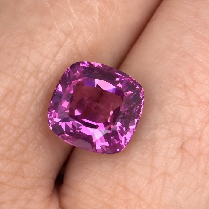 Pink Tourmaline Rubellite square cushion cut 3.65 carats loose gemstone - Make a custom order