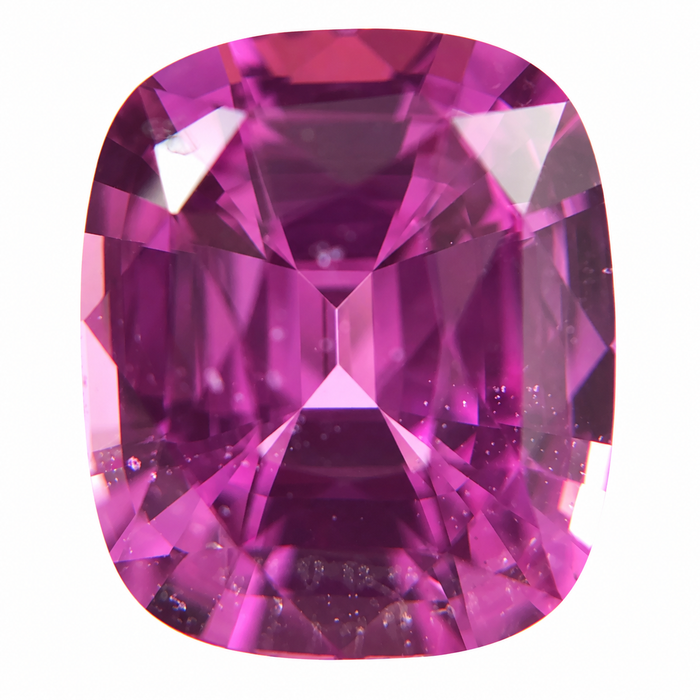 Unheated Treatment Pink Sapphire 1.25 carat 6.53x5.72x3.72mm rectangle cushion cut