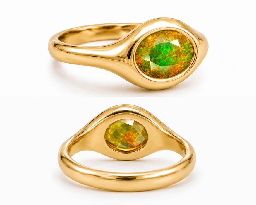 Ethiopian opal 1.07 carat faceted oval cut loose gemstone - Buy loose or make a custom order