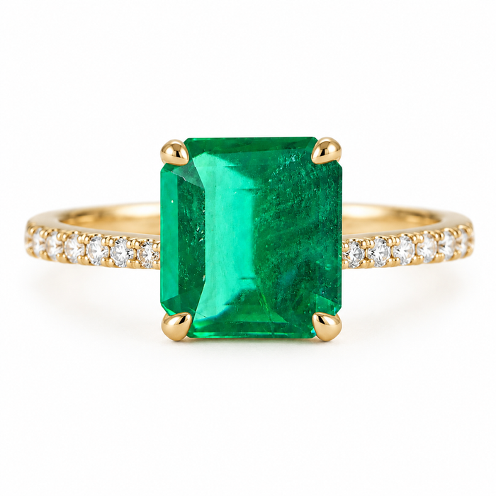 Emerald 0.97 carats Square emerald cut loose gemstone