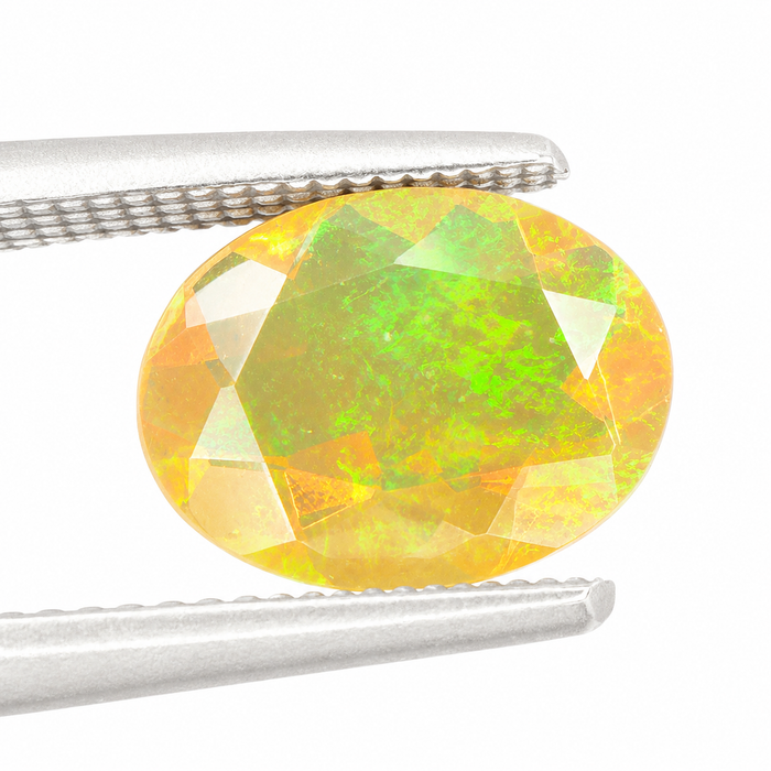 Ethiopian opal 1.07 carat faceted oval cut loose gemstone - Buy loose or make a custom order