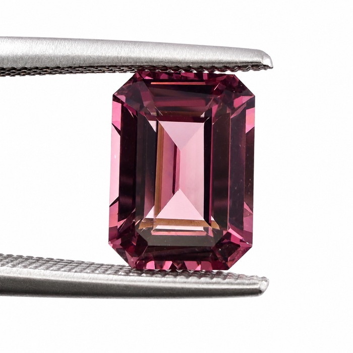 Pink Tanga garnet emerald cut 2.22 carats loose gemstone - Buy loose or customise