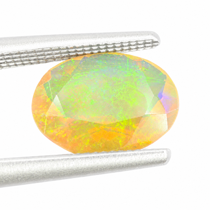 Ethiopian opal 1.07 carat faceted oval cut loose gemstone - Buy loose or make a custom order