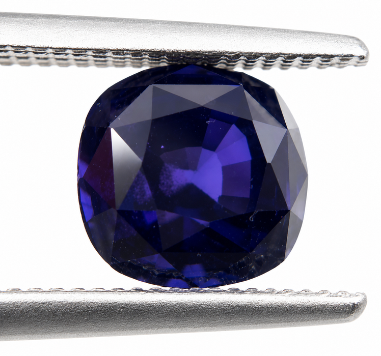 Blue Purple color change Sapphire 2.00 carat 6.63x6.24x5.17mm square cushion cut