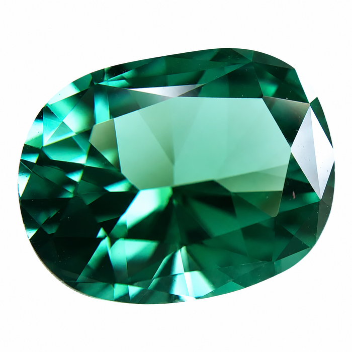 Teal blue green tourmaline cushion cut 1.77 carat loose gemstone - Buy loose or customise
