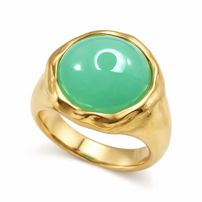 Australian Chrysoprase 7.38 carat round cut cabochon loose gemstone - Buy loose or customise