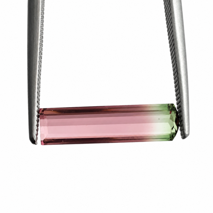Watermelon tourmaline fancy baguette cut 1.73 carat loose gemstone - Buy loose or customise