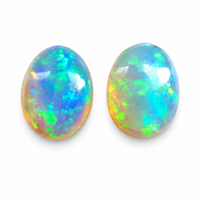 Australian jelly opal matched pair 2.53 carat total loose gemstone - Buy loose or customise