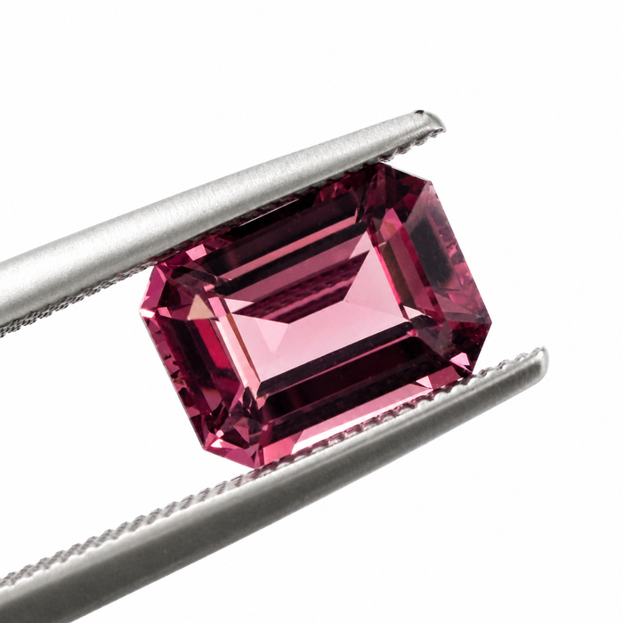 Pink Tanga garnet emerald cut 2.22 carats loose gemstone - Buy loose or customise