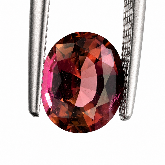 Pink orange sunset tourmaline fancy oval cut 1.28 carats loose gemstone - Buy loose or customise