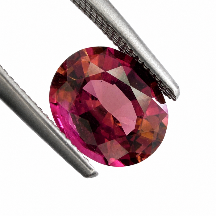 Pink orange sunset tourmaline fancy oval cut 1.28 carats loose gemstone - Buy loose or customise