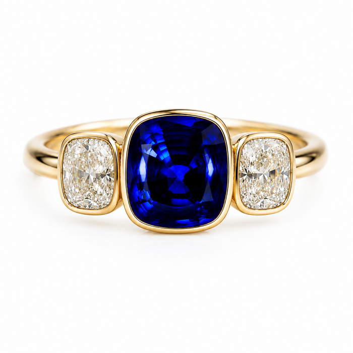 Blue Purple color change Sapphire 2.00 carat 6.63x6.24x5.17mm square cushion cut