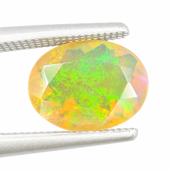 Ethiopian opal 1.07 carat faceted oval cut loose gemstone - Buy loose or make a custom order