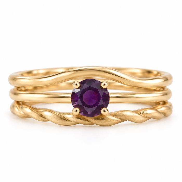 Purple Magenta Sapphire round cut 0.47 carat loose gemtone