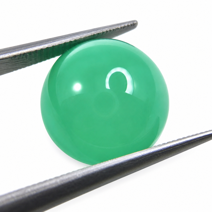 Australian Chrysoprase 7.38 carat round cut cabochon loose gemstone - Buy loose or customise
