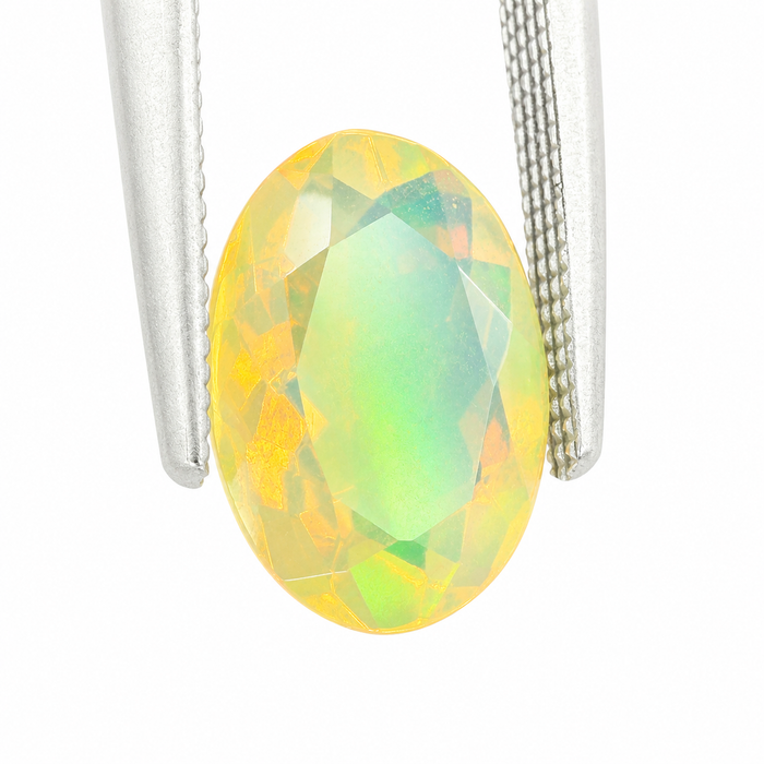 Ethiopian opal 1.45 carat faceted oval cut loose gemstone - Buy loose or make a custom order