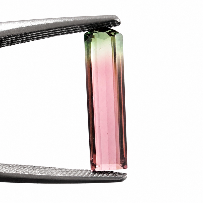Watermelon tourmaline fancy baguette cut 1.73 carat loose gemstone - Buy loose or customise